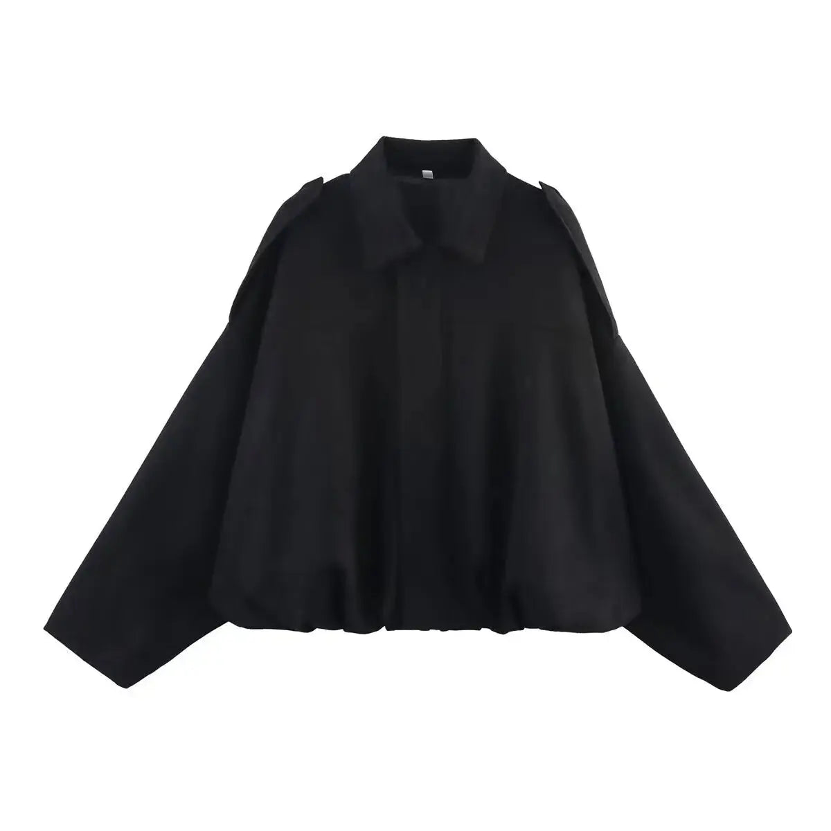 Women's Suede Bomber Jacket – Long Sleeve Zipper Oversize Solid Coat, Chic Streetwear - Rehmiar