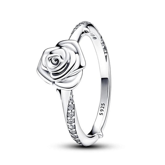 Exquisite Style 925 Silver Rose in Bloom Ring - Rehmiar