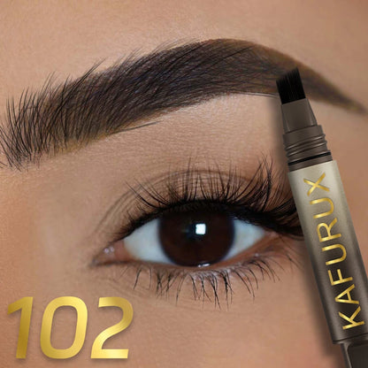 3D Dye Eyebrow Pencil Hairline Anti-Smudge Waterproof Long Lasting Black Brown Large Brush Natural Eyebrow Enhancers Cream - Rehmiar
