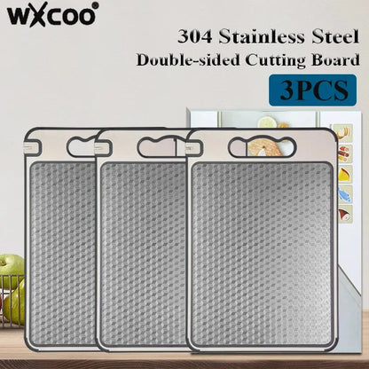 Stainless Steel Cutting Board – Food-Grade Double-Sided Non-Slip Kitchen Chopping Board - Rehmiar