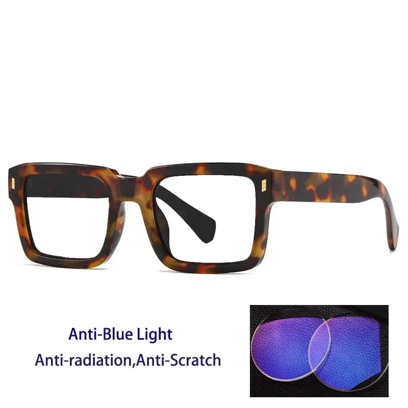 KOCOLIOR Blue Light Blocking Reading Glasses Square Retro Unisex Frame +0 to +6.0 - Rehmiar