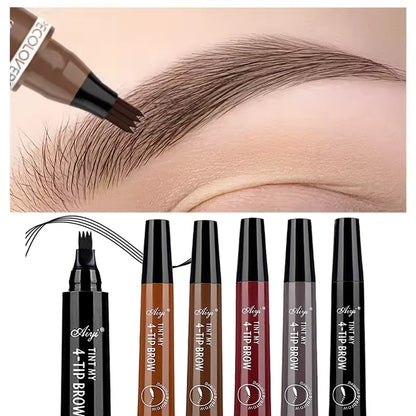 4 fork microblading eyebrow pencil waterproof, natural long-lasting eyebrow makeup - Rehmiar