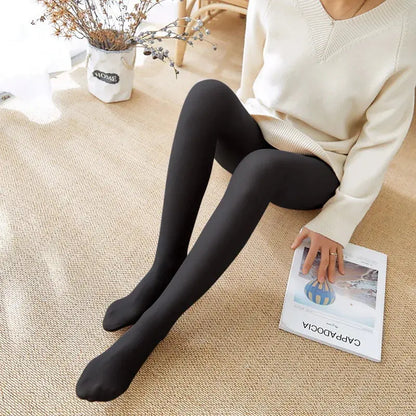 Women’s Winter Fake Translucent Pantyhose – Seamless Thick Velvet Warm Push-Up Tights - Rehmiar