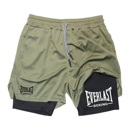 EVERLAST Men's Tight Sports Shorts – Double Layer Quick Dry, Compression Basketball Pants - Rehmiar