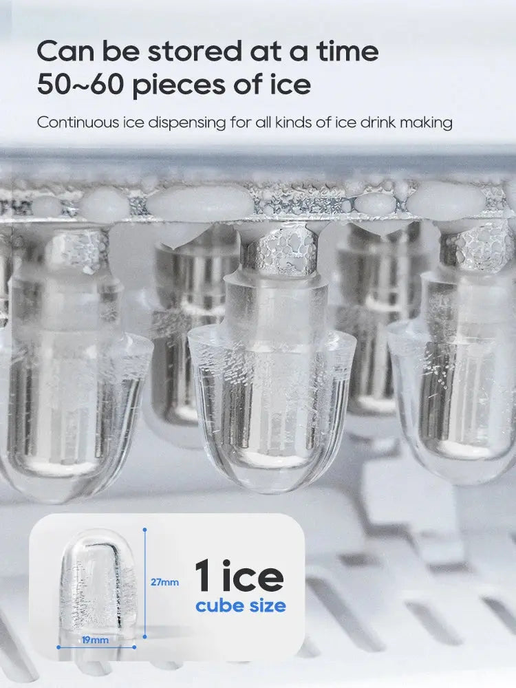 Automatic Ice Maker Machine – Self-Cleaning Portable Ice Maker for Kitchen, Office, Bar & Party, 50Hz/60Hz