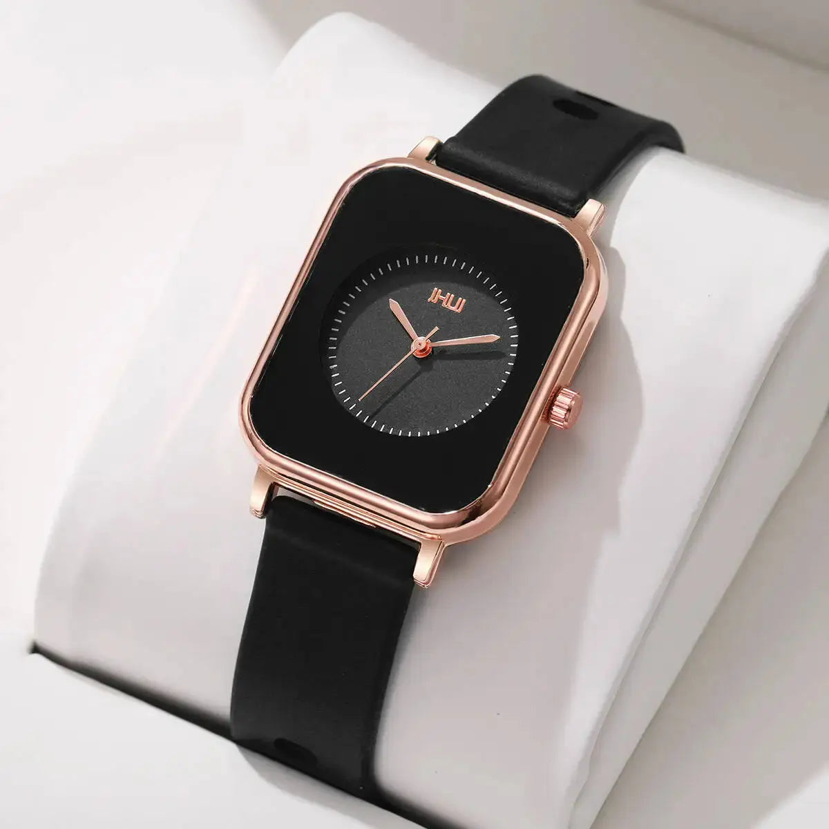 Stylish Rectangle Women’s Quartz Watch – Soft Silicone Band, Casual Sport Look (No Box) - Rehmiar