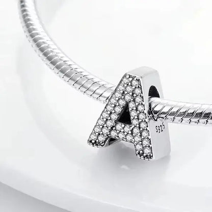 A-Z Alphabet Charms for Bracelet – 925 Sterling Silver 26 Letter Beads, DIY Fine Jewellery Gift for Women & Girls - Rehmiar