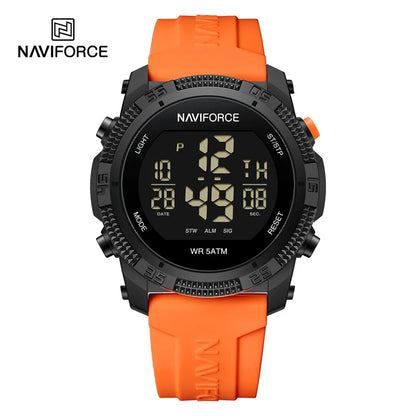 NAVIFORCE Original Water-Resistant Men Fashion Watch Personality Wristwatches with Luxury Silicone Strap