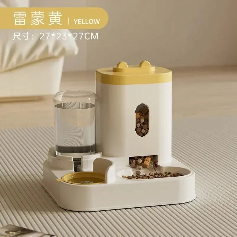 Automatic Pet Feeder with Water Fountain – Large Capacity Dog & Cat Food Dispenser - Rehmiar