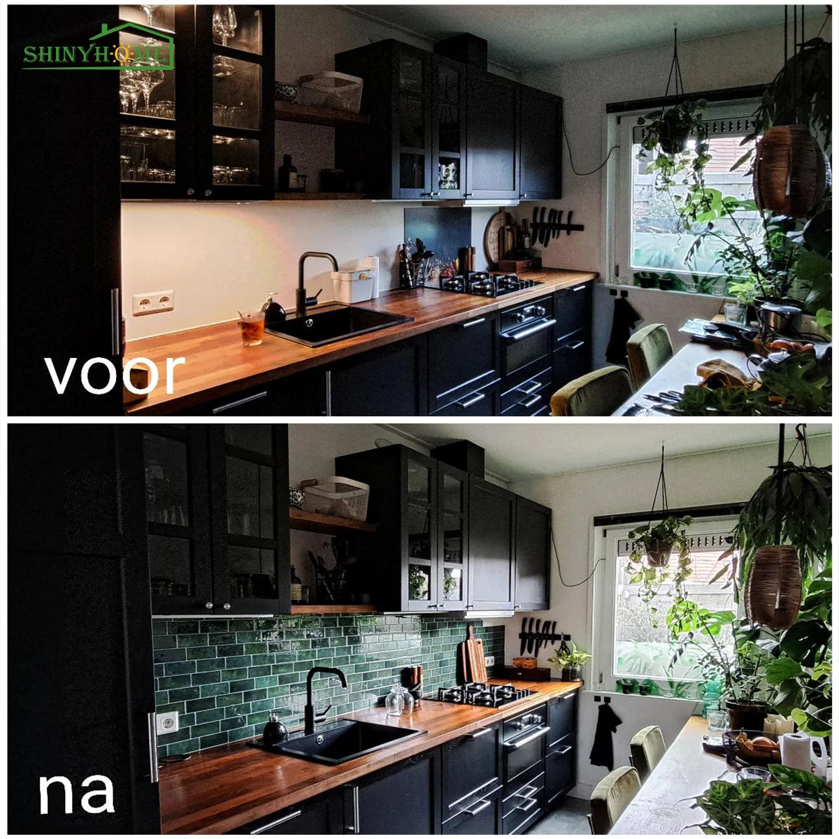 Green Brick Pattern Waterproof Heat-resistant Self-Adhesive 10pcs Wall Stickers Tile - Rehmiar