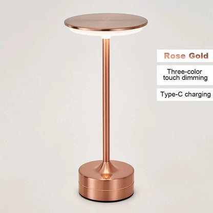Touch Sensor LED Table Lamp – USB Rechargeable, Portable Night Light for Bedroom, Reading, Restaurant & Hotel - Rehmiar