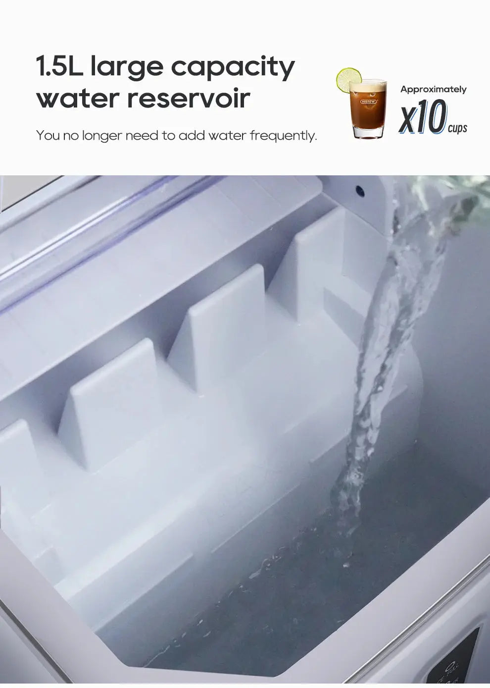 Automatic Ice Maker Machine – Self-Cleaning Portable Ice Maker for Kitchen, Office, Bar & Party, 50Hz/60Hz