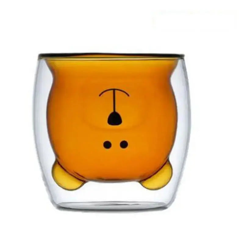 Cute Bear 250ml Double-Wall Glass Cup – Insulated Mug for Hot & Cold Drinks, Ideal Gift for Valentine's Day or Anniversary Rehmiar