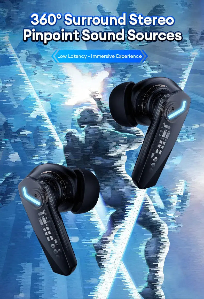 Lenovo GM2 Pro Wireless Bluetooth Earphones – Touch Control Gaming Earbuds with Noise Reduction, HiFi Stereo for Sport & Music - Rehmiar