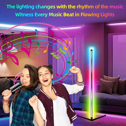 RGB Dream Colour Floor Lamp – Music Sync, 16 million Colour Changing Standing Mood Light for Bedroom & Living Room