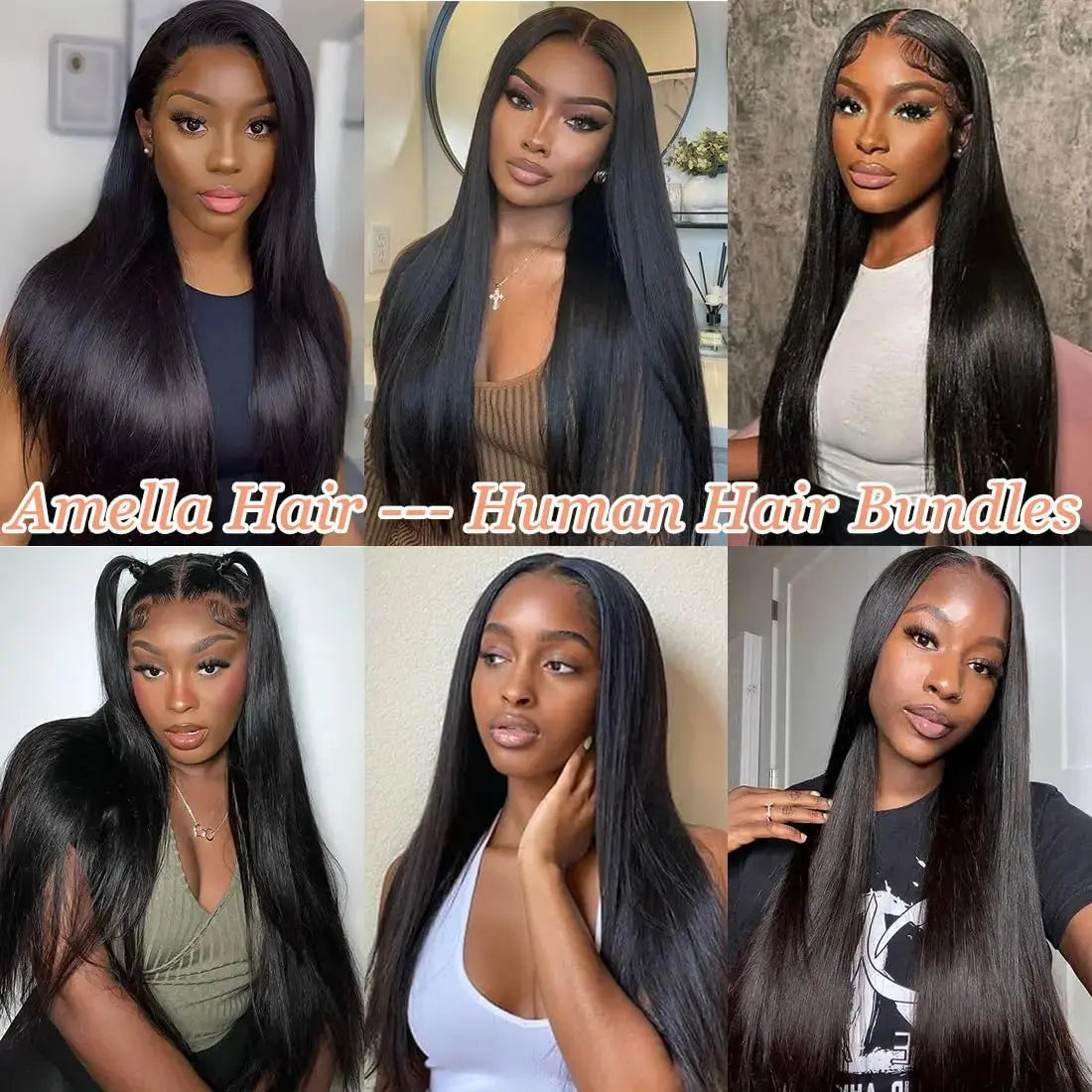 12A Straight Human Hair Bundles – Raw Remy Black Hair Extensions, 28-32 Inch, 3 or 4 Bundles - Rehmiar
