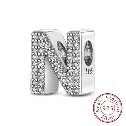 A-Z Alphabet Charms for Bracelet – 925 Sterling Silver 26 Letter Beads, DIY Fine Jewellery Gift for Women & Girls - Rehmiar