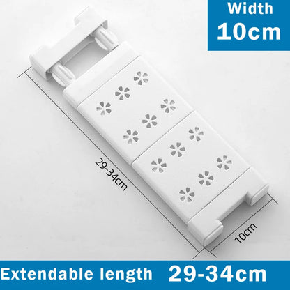 Space Saving Adjustable Wall Mounted Closet Organizer Storage Shelf - Rehmiar