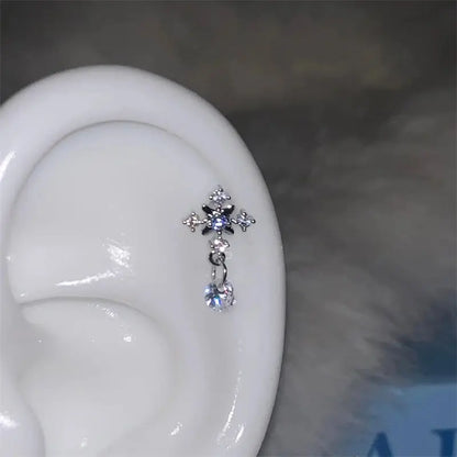 1pcs Silver Wing Stainless Steel Ear Bone Nail for Women Accessories for Ear