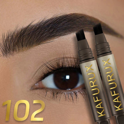 3D Dye Eyebrow Pencil Hairline Anti-Smudge Waterproof Long Lasting Black Brown Large Brush Natural Eyebrow Enhancers Cream - Rehmiar