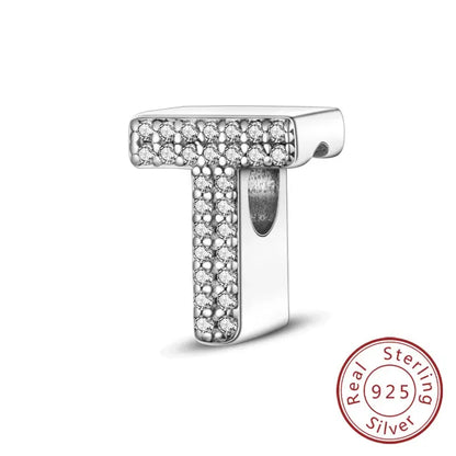 A-Z Alphabet Charms for Bracelet – 925 Sterling Silver 26 Letter Beads, DIY Fine Jewellery Gift for Women & Girls - Rehmiar