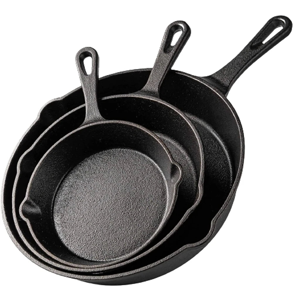 Cast Iron Frying Pan, Non-stick Skillet Breakfast Pan Omelette Pancake Pot Induction Cooking Cookware Rehmiar