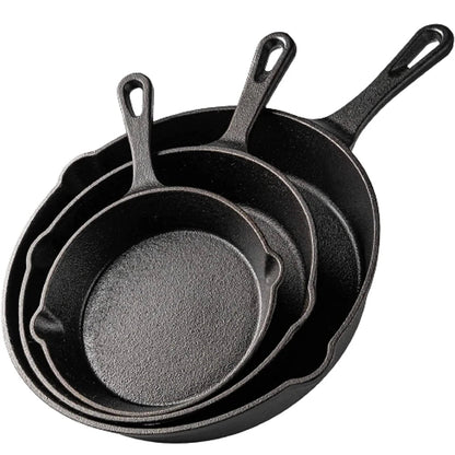 Cast Iron Frying Pan, Non-stick Skillet Breakfast Pan Omelette Pancake Pot Induction Cooking Cookware Rehmiar
