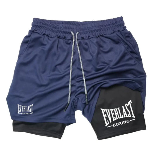 EVERLAST Men's Tight Sports Shorts – Double Layer Quick Dry, Compression Basketball Pants - Rehmiar