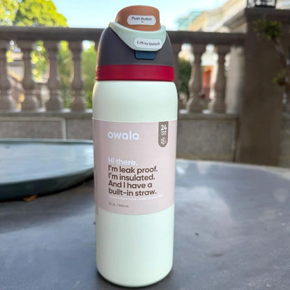 Insulated Stainless Steel Sports Water Bottle with Straw - Rehmiar