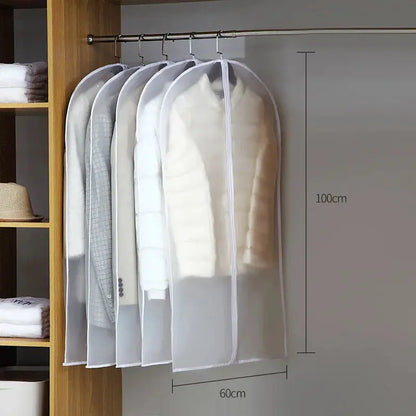 Transparent Garment Dust Cover with Zipper, Fully Enclosed Clothes Storage Bag for Suits & Wedding Dresses - Rehmiar