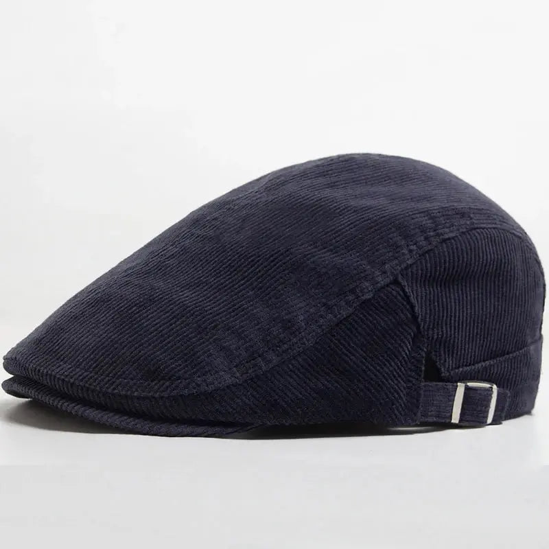 Corduroy Beret Spring Autumn Thick Warm Vintage Flat Hat - Rehmiar