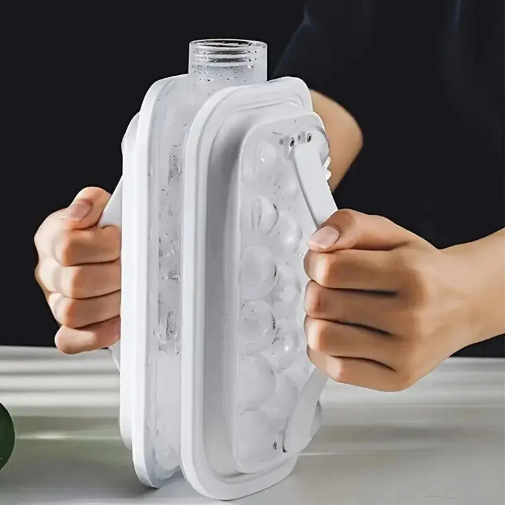 2-in-1 Portable Ice Maker Water Bottle – Folding Ice Cube Mold & Drink Bottle - Rehmiar