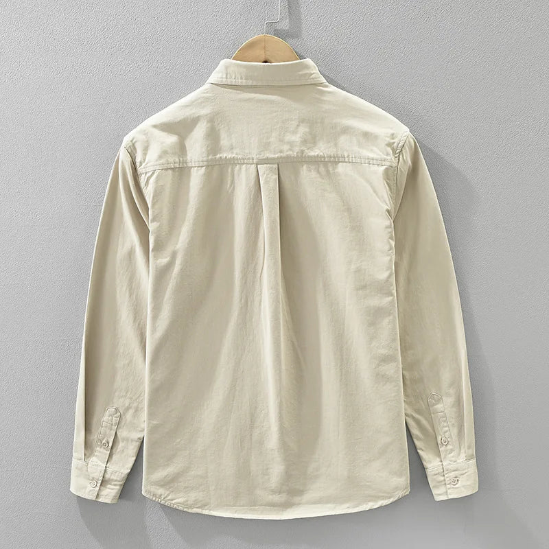 Autumn New Turn-down Versatile Collar Cargo Long Sleeve Shirt - Rehmiar