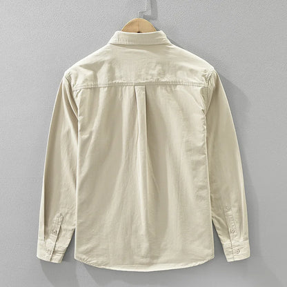 Autumn New Turn-down Versatile Collar Cargo Long Sleeve Shirt - Rehmiar