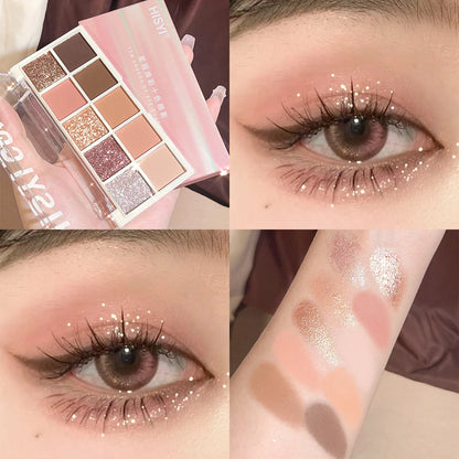 Star Rejuvenation Ten-Colour Eye Shadow Pearl Matte Pink Pure Desire Powder Brown Palette