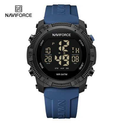 NAVIFORCE Original Water-Resistant Men Fashion Watch Personality Wristwatches with Luxury Silicone Strap