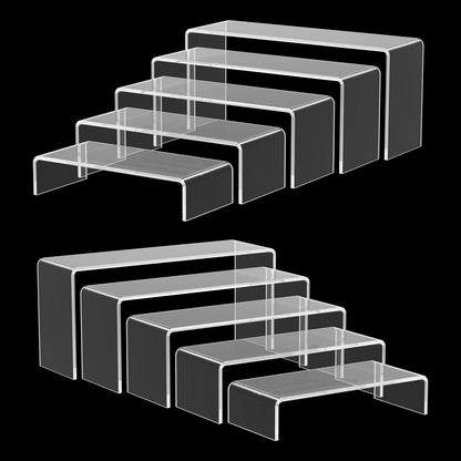 Lightweight U Shape Acrylic Transparent Display Stand Holder Cosmetics Rack, Dessert Model Shelf - Rehmiar