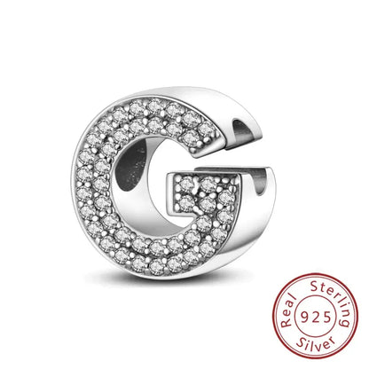 A-Z Alphabet Charms for Bracelet – 925 Sterling Silver 26 Letter Beads, DIY Fine Jewellery Gift for Women & Girls - Rehmiar