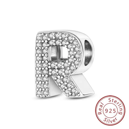 A-Z Alphabet Charms for Bracelet – 925 Sterling Silver 26 Letter Beads, DIY Fine Jewellery Gift for Women & Girls - Rehmiar