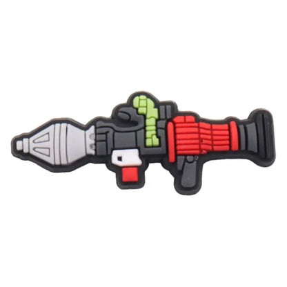 Cool PVC Shoe Charms for Clogs – Gun, Money, Wine & Flag Decorative Buckles - Rehmiar