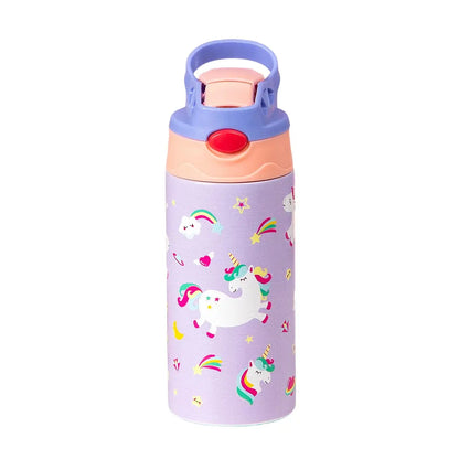 350ml Cartoon Insulated Stainless Steel Thermos Cup – Kids Cartoon Print Vacuum Flask - Rehmiar