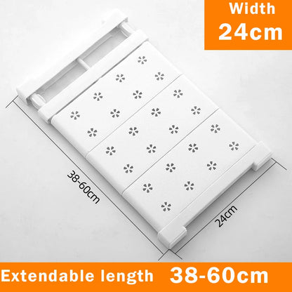 Space Saving Adjustable Wall Mounted Closet Organizer Storage Shelf - Rehmiar