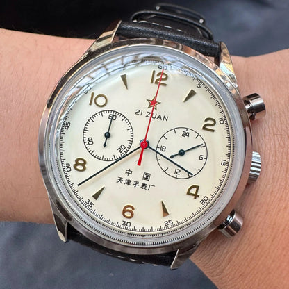 1963 Pilot Men’s Quartz Chronograph Watch – 42mm Vintage Retro Waterproof - Rehmiar