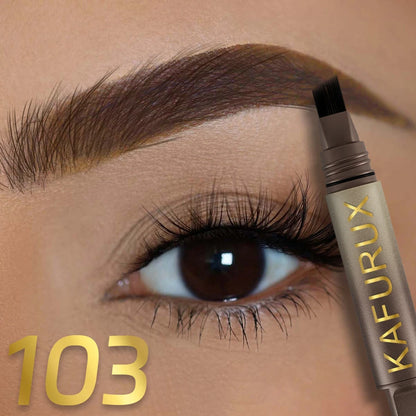 3D Dye Eyebrow Pencil Hairline Anti-Smudge Waterproof Long Lasting Black Brown Large Brush Natural Eyebrow Enhancers Cream - Rehmiar