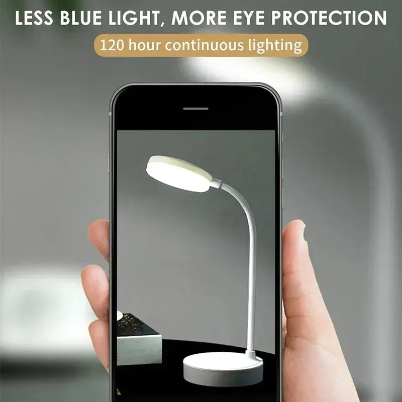 Portable LED Desk Lamp – USB Plug or Battery Powered, 3 Colours & Stepless Dimming, Eye-Protection Bedside Lamp for Bedroom - Rehmiar