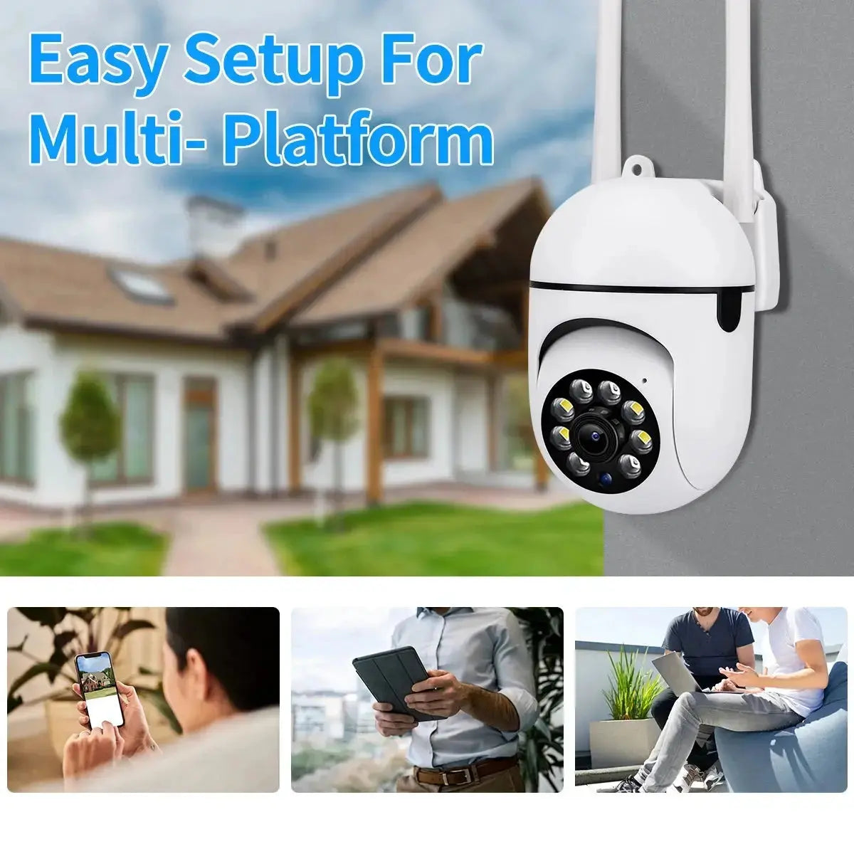 8MP Wireless Outdoor Security Camera – 4X Zoom, AI Human Tracking, Two-Way Audio & Colour Night Vision Rehmiar