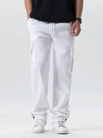 Men's Oversized Straight Fit Multi-Pocket Joggers - Rehmiar