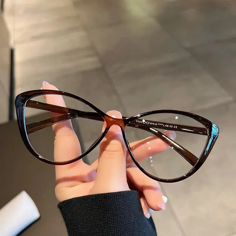 Cat Eye Anti Radiation Glasses For Women/Men Replaceable Lens - Rehmiar