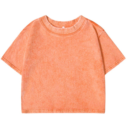 Soft Cotton Solid Colour Slim Washed Fashion T-Shirt - Rehmiar