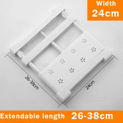 Space Saving Adjustable Wall Mounted Closet Organizer Storage Shelf - Rehmiar